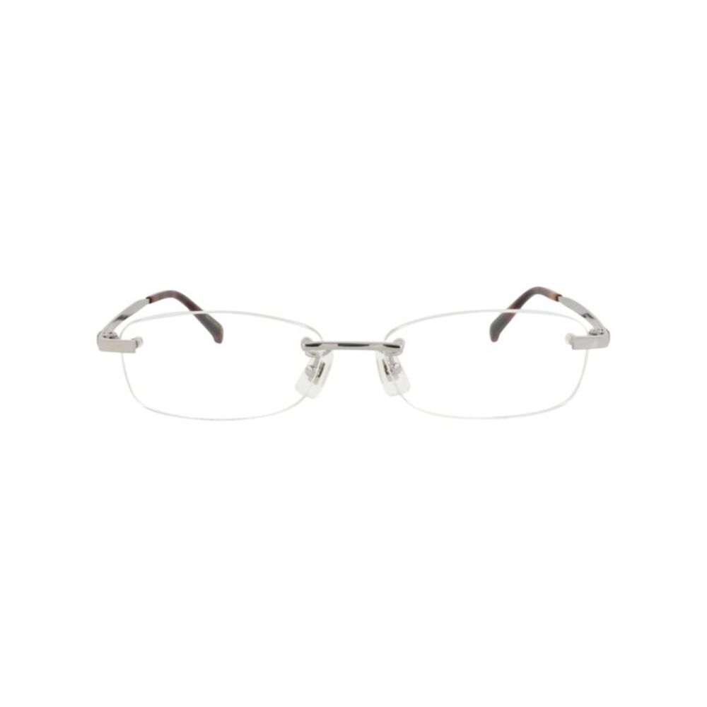 Dunhill Square-Frame Titanium Optical Frames Silver Mens